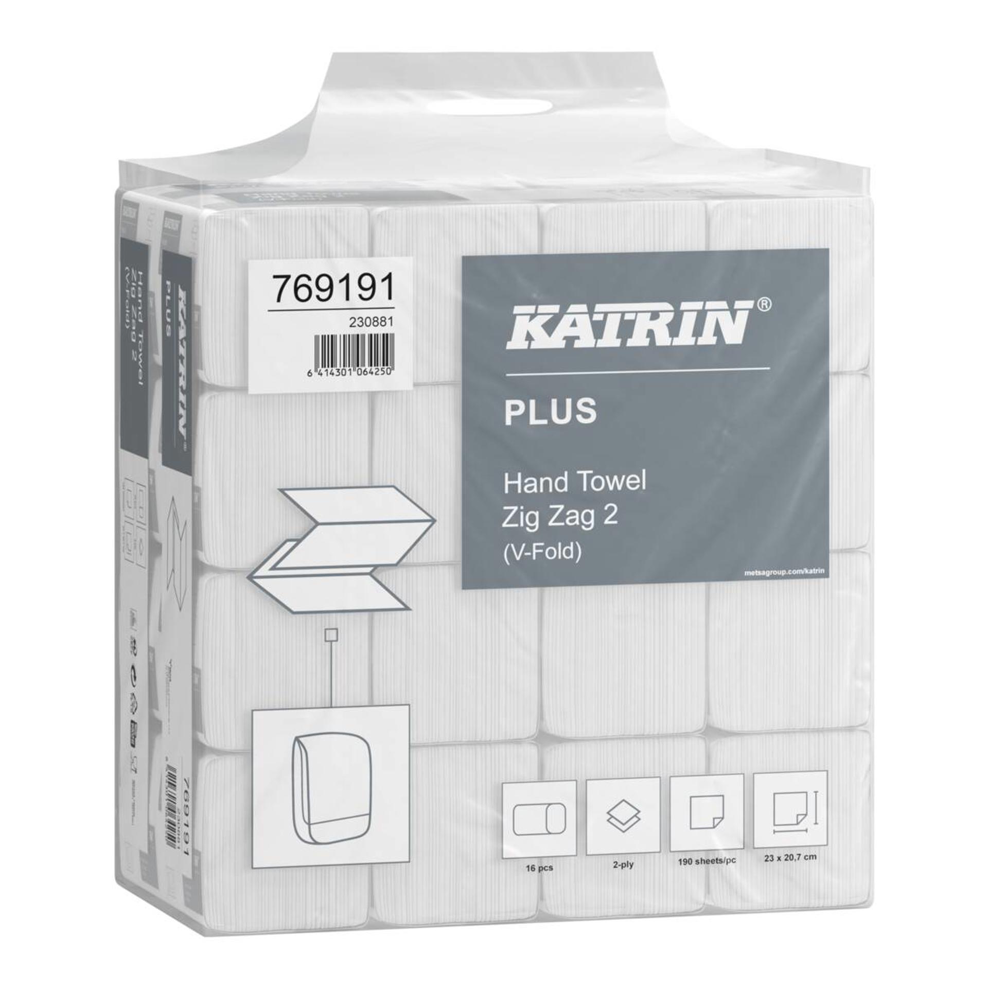 769191-Katrin Plus V-fold Paper Towels Zig Zag 2-Ply-3