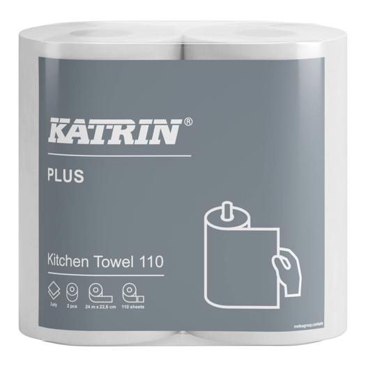 Katrin Plus Kitchen Paper Towel Roll 110 Sheets 2-Ply