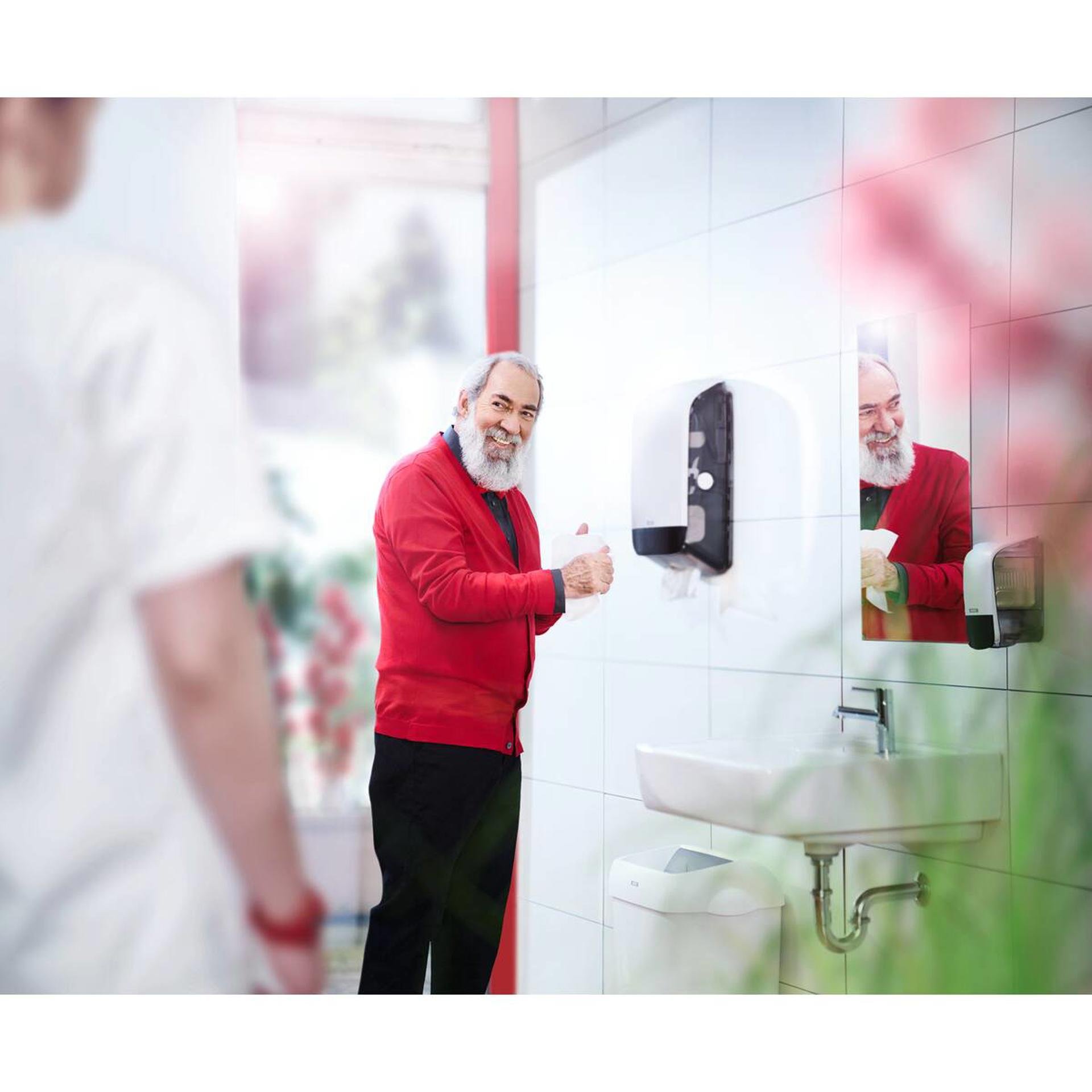 90182-KATRIN zásobník na skladané papierové utierky Mini – biely -2