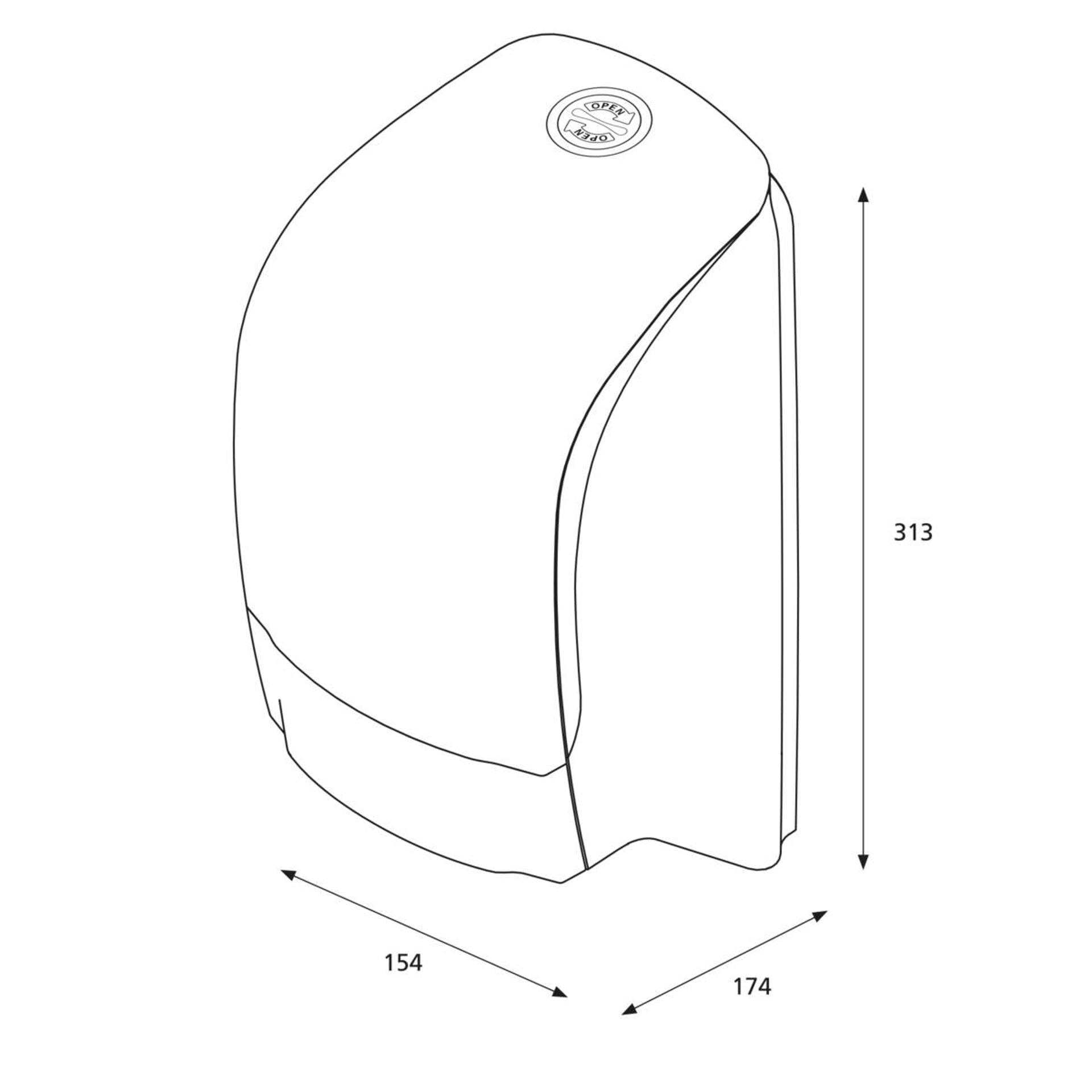 104582-Katrin System Toilettenpapierspender, Weiß-2