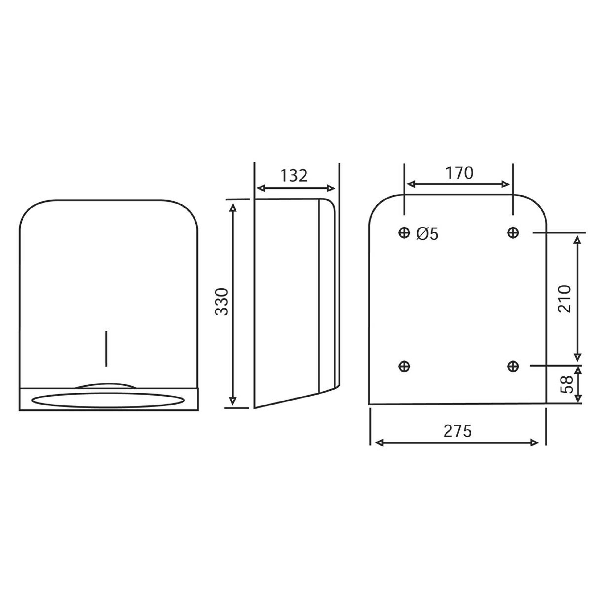 988113-Katrin Metal Dispenser Medium For Paper Hand Towels, White-2