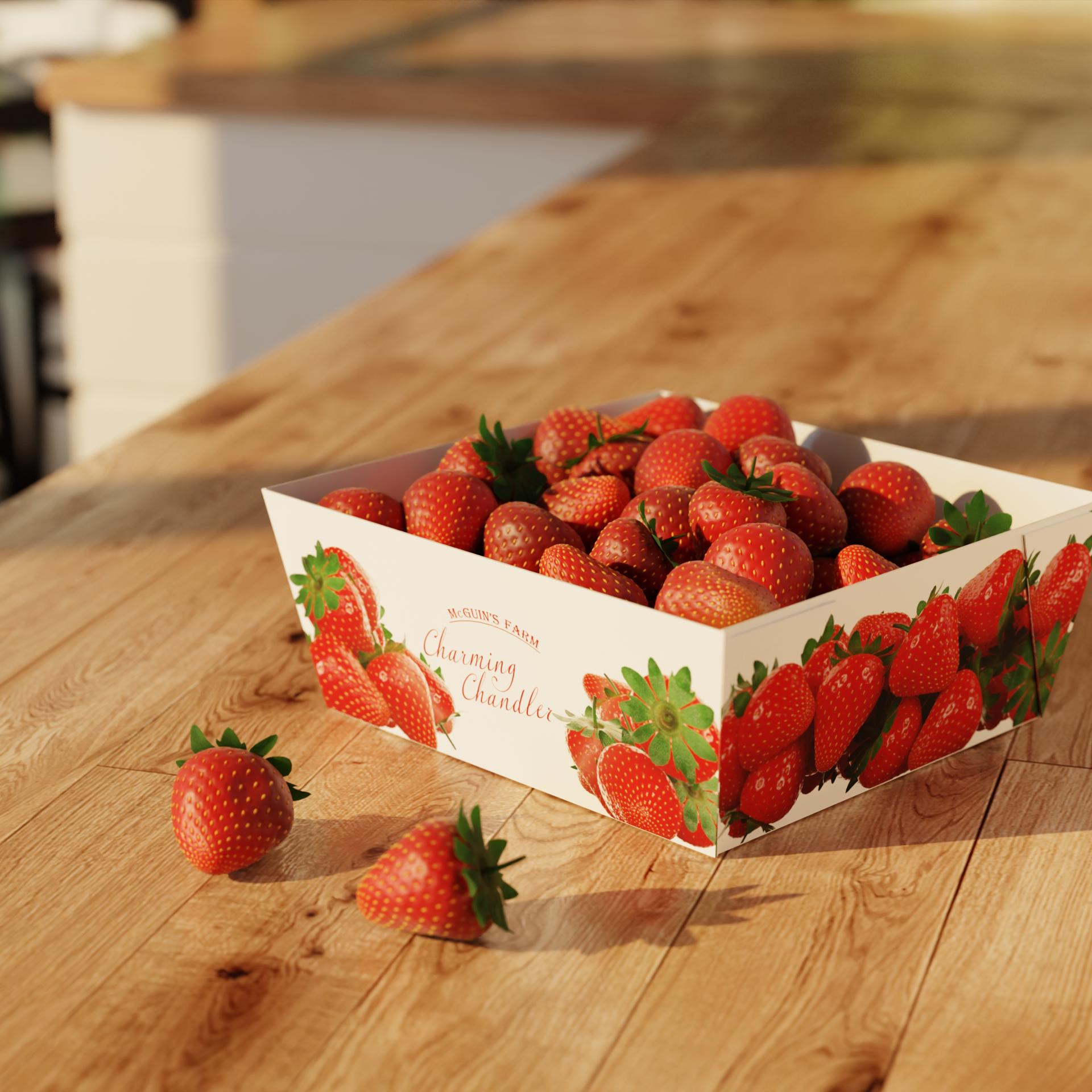 Metsä Board's paperboard berry tray compared to plastic berry tray