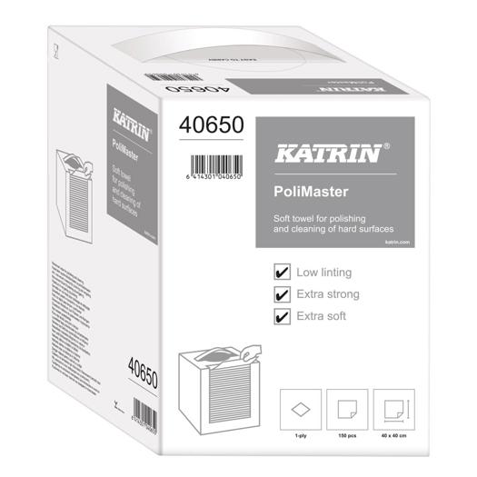 Katrin Industrial Low Linting Wiping Cloth PoliMaster Roll 150 Sheets 1-Ply