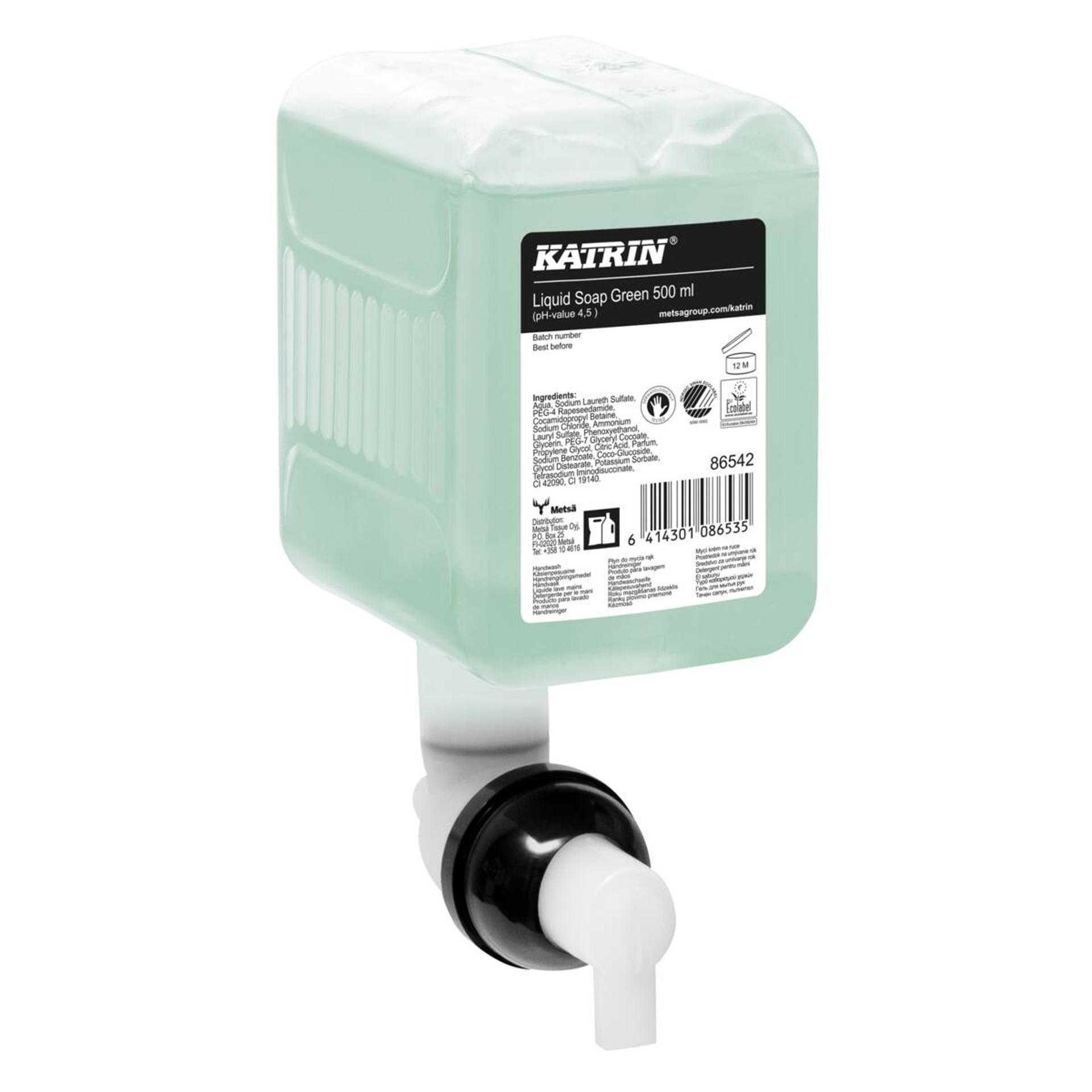 86542-Katrin Commercial Hand Wash Liquid 500 ml, Green