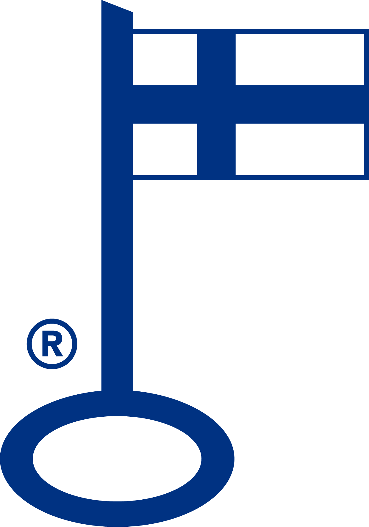 Raktas su Suomijos vėliava