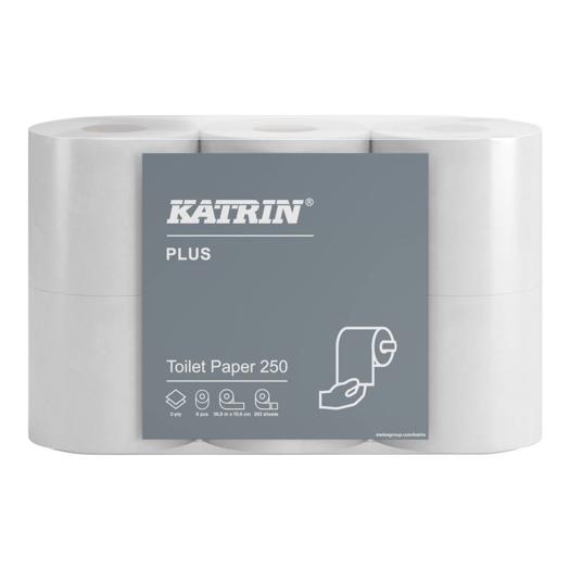Katrin Plus Toilettenpapier, 250 Blatt, 2-lagig