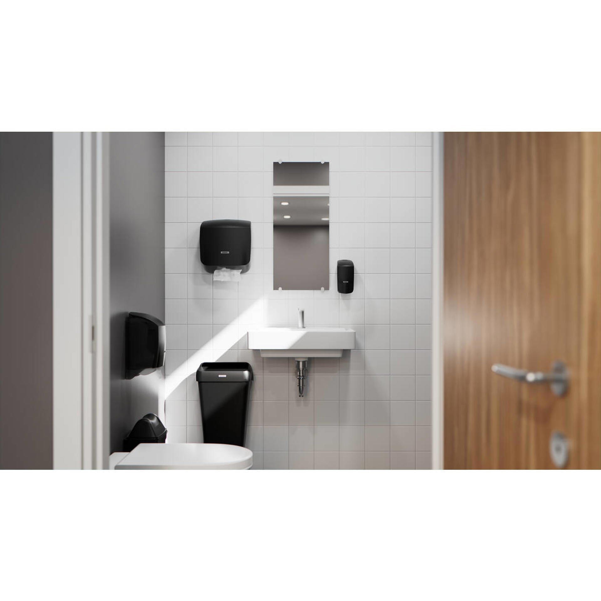 88966-Katrin Plastic Dispenser Small For Folded Paper Hand Towels, Black-3