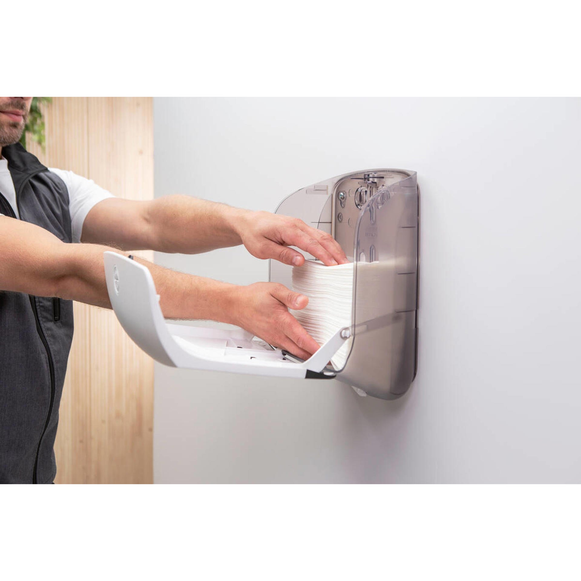 88966-Katrin Plastic Dispenser Small For Folded Paper Hand Towels, Black-5