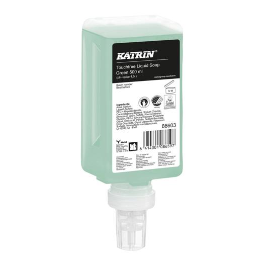 Katrin Commercial Hand Wash Liquid Touchfree 500 ml, Green