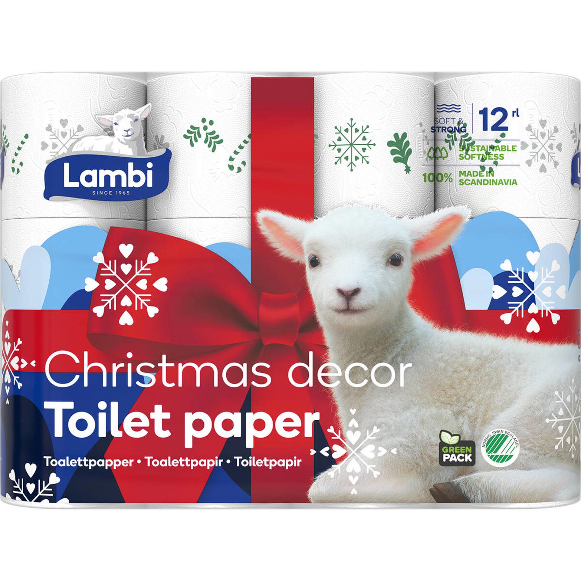 Lambi Christmas Decorated toalettpapper-1