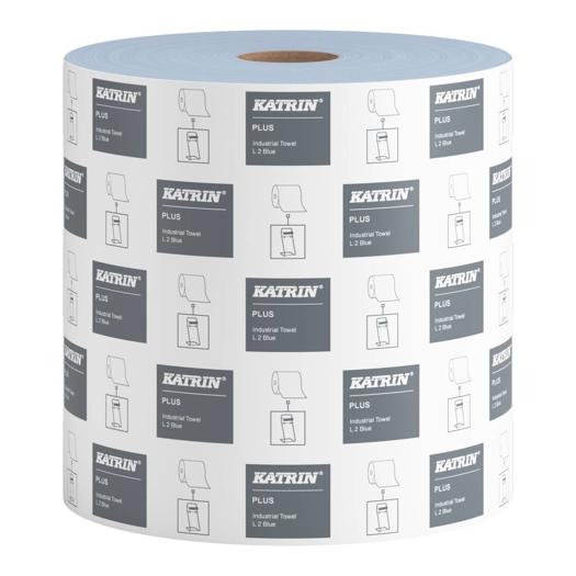 Katrin Plus ręcznik papierowy przemysłowy 930 listków, 2-warstwowy, niebieski