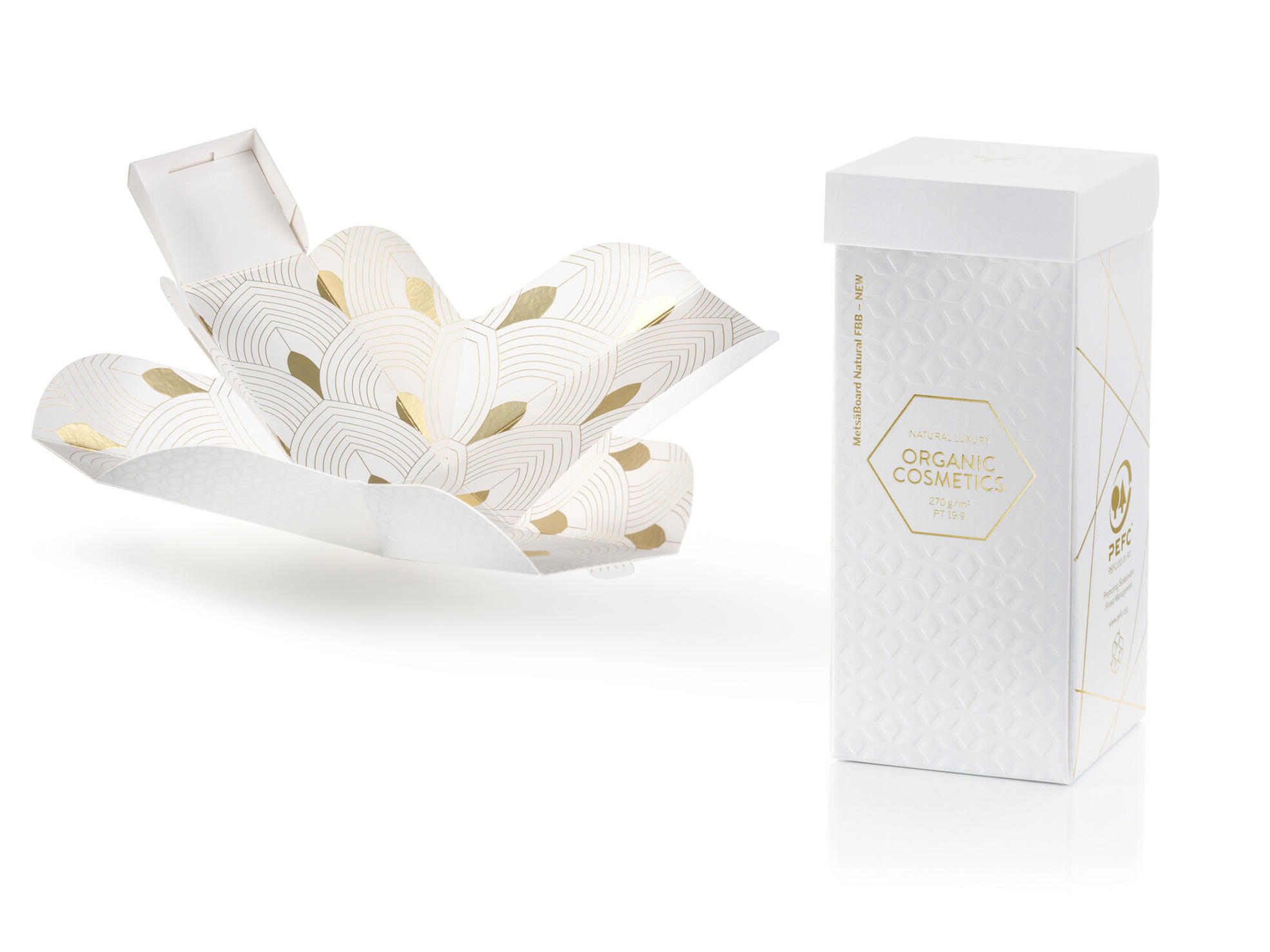 Lightweight packaging for beautycare products