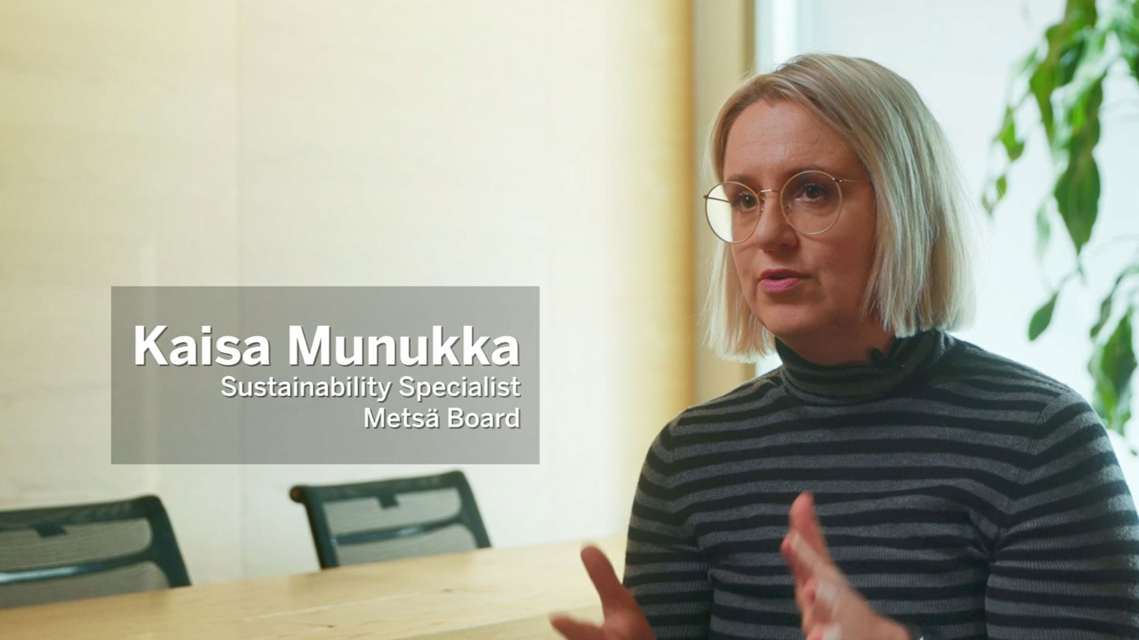 Kaisa Munukka, Sustainability Specialist at Metsä Board