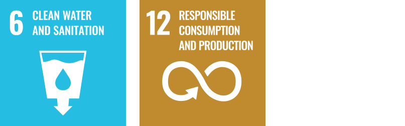 SDG 6: Clean water and sanitation and SDG 12: Responsible consumption and production