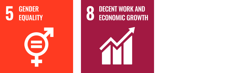 SDG 5: Gender equality and SDG 8: Decent work and economic growth