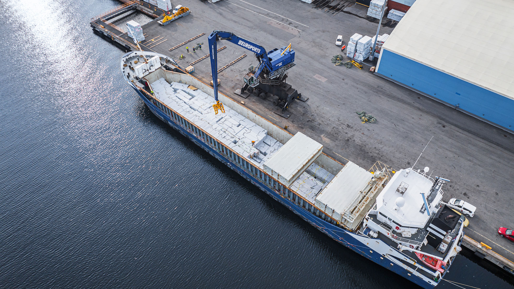 a cargo vessel in Rauma port