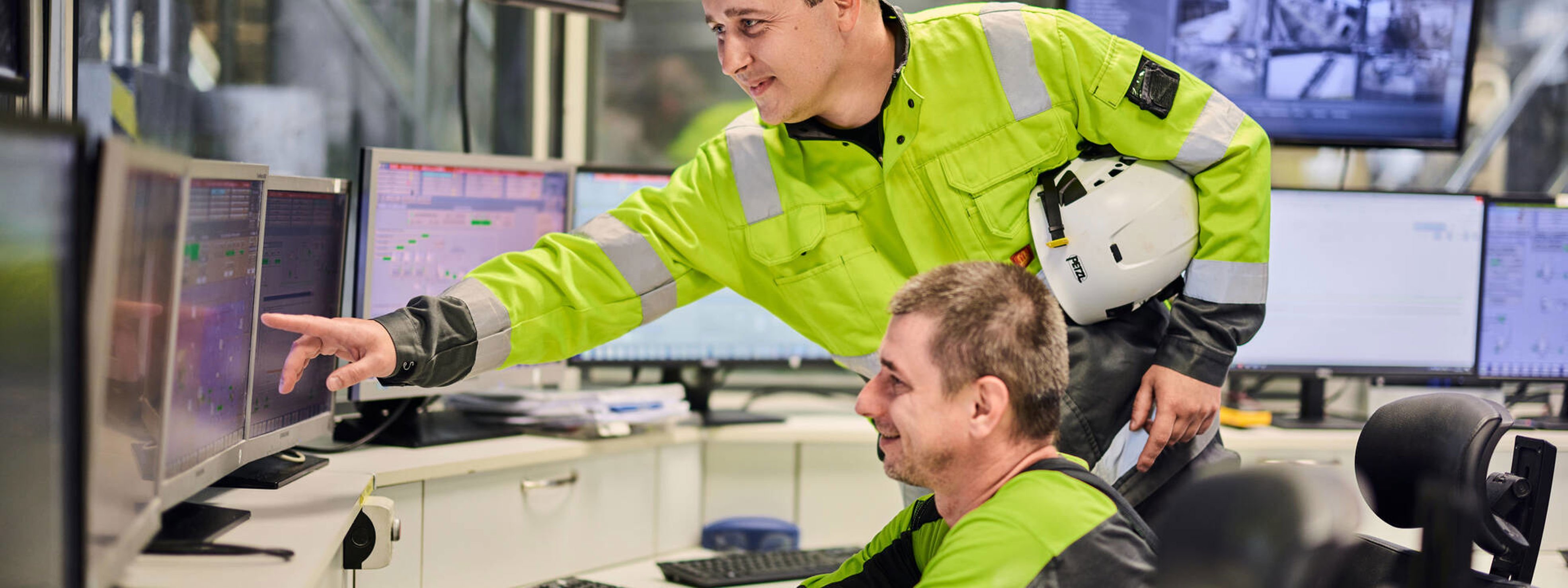 workers at a paper mill