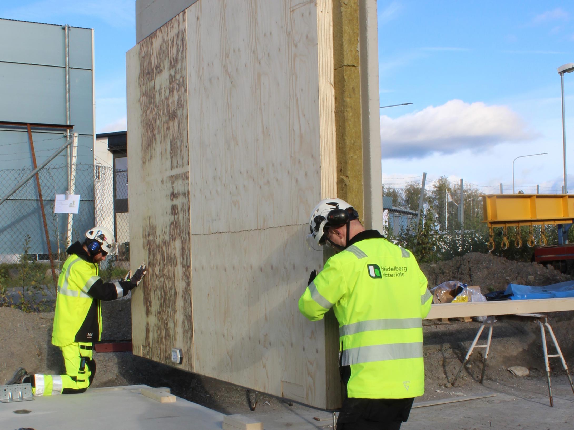 Hybrid elements are an innovation combining concrete, insulation and Kerto LVL