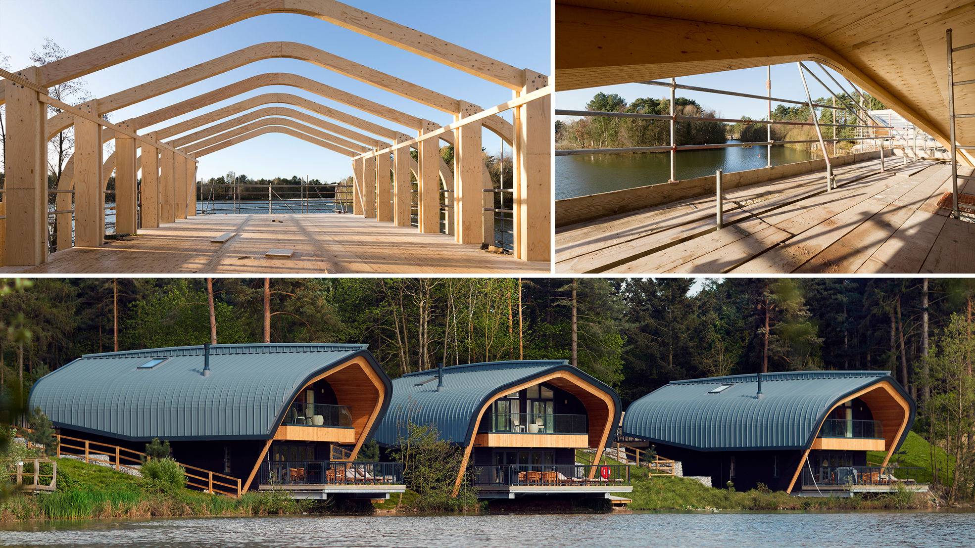 Center Parcs Waterside Lodges built with lightweight Kerto LVL